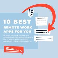 Best remote work applications or programs for you vector