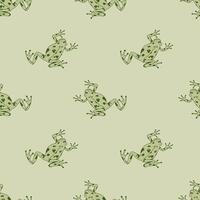 Frogs Playful Seamless Pattern vector