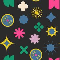 Bold Graphic Elements Retro Background vector