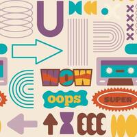 Retro Speech Bubbles Seamless Pattern vector