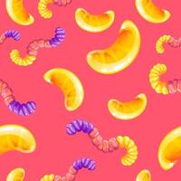Vibrant Candy and Gummies Pattern vector