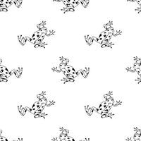 Leaping Frogs Seamless Pattern vector