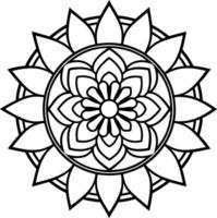 Geometric Mandala Line Art Perfect for Design Projects vector