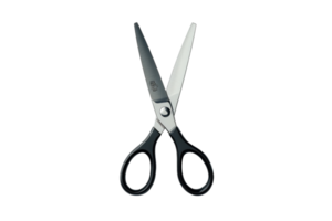 Scissors with stainless steel blades and ergonomic handles for precise cutting and crafting tasks png