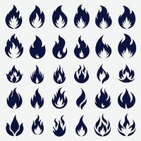 Fire Flame Symbol Clip Art for Posters and Modern Branding Concepts vector