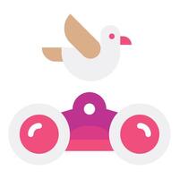 Birdwatching Hobby object icon illustration vector