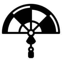 Fan Chinese New Year icon Illustration vector