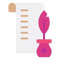 Calligraphy Hobby object icon illustration vector