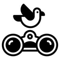 Birdwatching Hobby object icon illustration vector