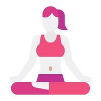 Yoga Hobby object icon illustration vector