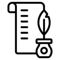 Calligraphy Hobby object icon illustration vector