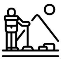 Hiking Hobby object icon illustration vector