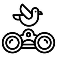 Birdwatching Hobby object icon illustration vector