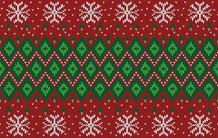 Knitted pattern seamless fabric Christmas theme. traditional knitted pattern ethnic style. Designed for knitted pattern ,background ,wallpaper ,textile ,carpet ,Christmas ,fabric ,embroidery vector
