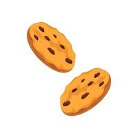 Biscuits with chocolate chip topping vector