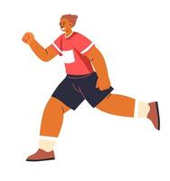 Man Running Fitness Routine vector
