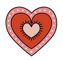 Heart with Polka Dot Frame vector