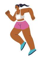 Dynamic Female Runner Design vector