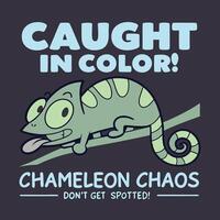caught in color chameleon chaos vector