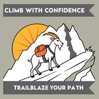CLIMB WITH CONFIDENCE vector