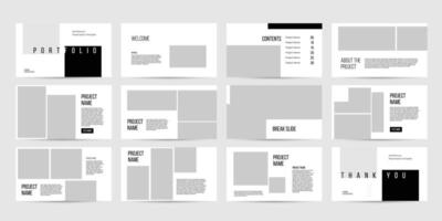 architecture portfolio interior presentation template. portfolio presentation template vector
