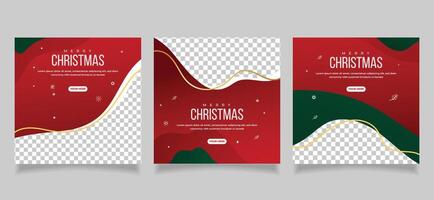 christmas sale social media post template square web banner design vector