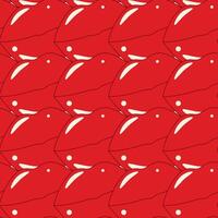Lips Seamless Pattern in trendy red St Valentine Day Abstract Background Texture In Minimalist Style. Isolated illustration Wallpaper, wrapping, or web promo banner, greeting or invitation card vector
