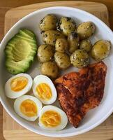high protein food bowl photo