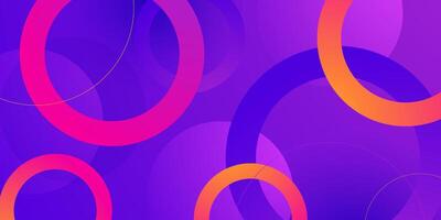 Abstract geometric 3D background with dark purple color design background. Colorful orange circle pattern element. vector
