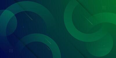 Minimal abstract dark blue and green gradient 3D background with simple circle pattern. Cool design. vector