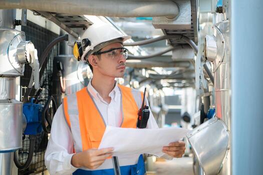 Engineers inspect the completed air conditioning and water systems to continue verifying their functionality. photo