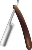 A razor with a handle and a blade vector
