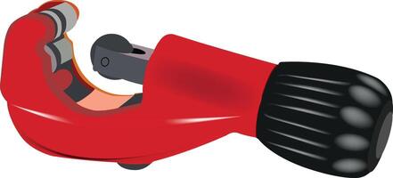 A red tool with a black handle and a red handle vector