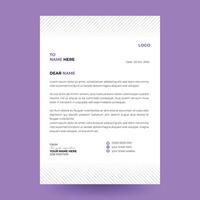creative and minimalist design Letterhead Design Template, with qhite color. vector