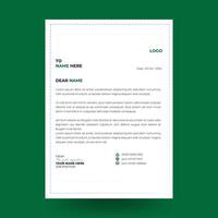 Modern Letterhead Design with green color Template vector