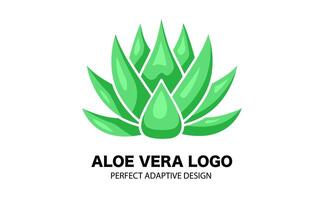 The Green Logo Aloe Vera in a Icon, Flat Design for Cosmetics, Branding vector