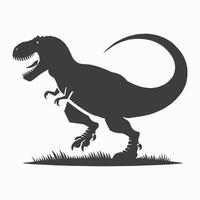 Dinosaur Silhouette, T-Rex Silhouette on a white background vector