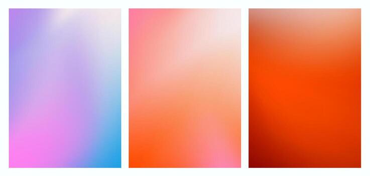 Blur gradient background set vector