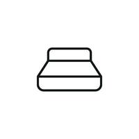 Modern graphic portraying a simple bed icon design concept vector