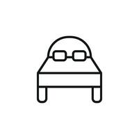 Bed graphic design focused on a modern and simple icon concept vector