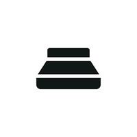 Icon representing a modern and simple bed design concept in a graphic vector