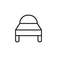 Modern concept graphic featuring a bed icon design in simplicity vector