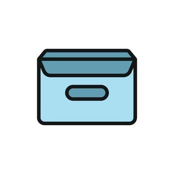 Container box icon graphic expressing a simple modern design concept Icon concept displayed in a modern and simple container box graphic vector