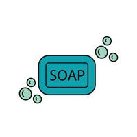 Soap concept highlighted through a simple and modern icon design graphic vector