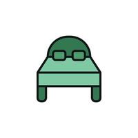 Bed icon design showcasing a simple and modern concept graphic vector