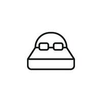 Bed concept highlighted through a simple and modern icon design graphic vector