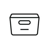 Container box graphic design focused on a modern and simple icon concept vector