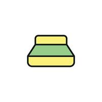 Bed icon graphic expressing a simple modern design concept vector