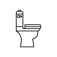 Simple graphic emphasizing a modern toilet bowl icon design concept vector