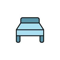 Modern bed icon presented through a simple design graphic concept vector